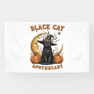 Black Cat Apothecary – Halloween Witchy Moon & Pum Banner