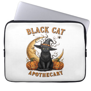 Black Cat Apothecary – Halloween Witchy Moon & Pum Laptop Sleeve