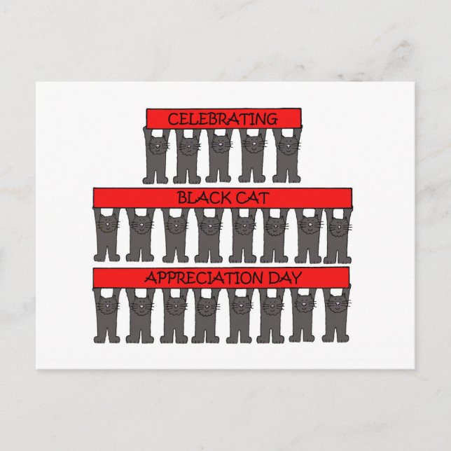 Black Cat Appreciation Day  August 17th Postcard (Front)