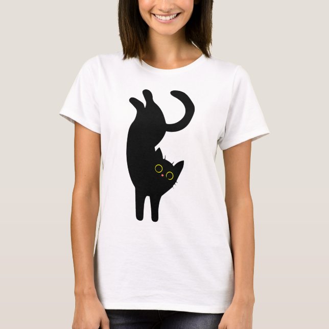 Black Cat Appreciation Day, cartoon T-Shirt (Front)