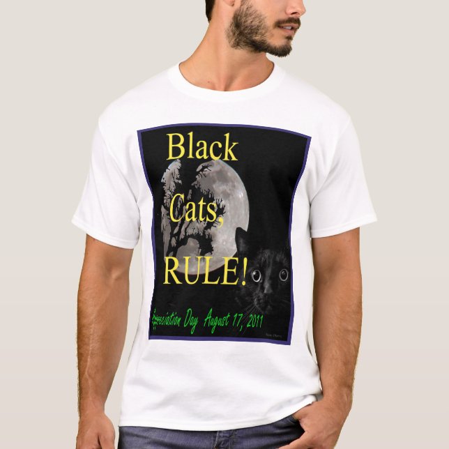 Black Cat Appreciation Day T-Shirt (Front)
