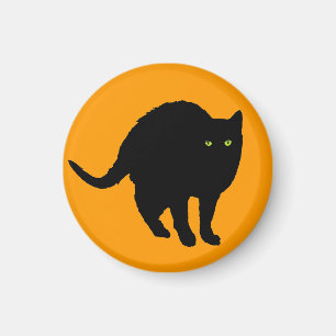 Black cat Arching Magnet
