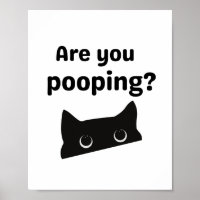 Black cat Are you pooping retro