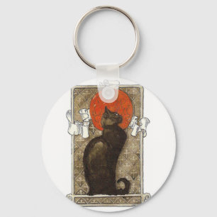 Black Cat - Art Nouveau - Theophile Steinlen Key Ring