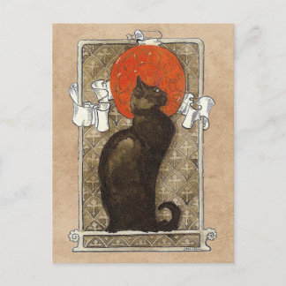 Black Cat - Art Nouveau - Theophile Steinlen Postc Postcard