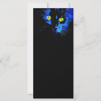 Black Cat Artistic Portrait With Striking Yellow E