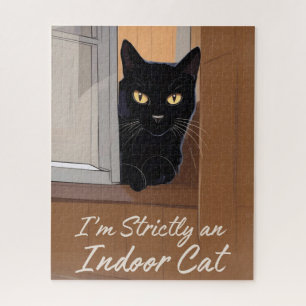 Black Cat at the Window Jigsaw Puzzle