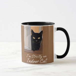 Black Cat at the Window Mug