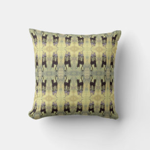 Black Cat Attitude Throw Pillow