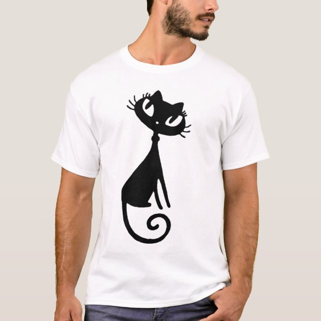 Black Cat Babe edun LIVE T-Shirt (Front)