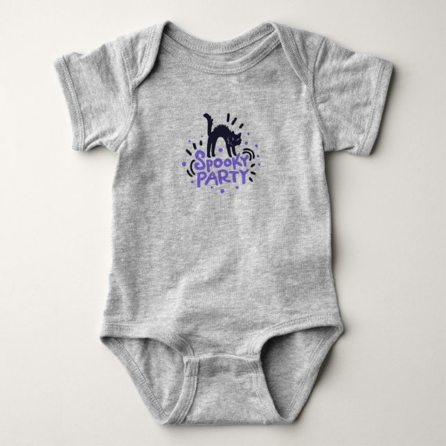 Black Cat Baby Bodysuit (Front)