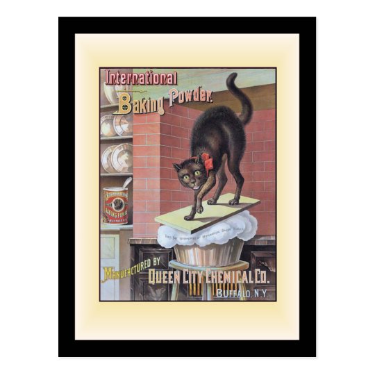 Black Cat Baking Soda Buffalo New York Postcard