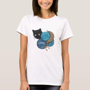 black cat ball T-Shirt