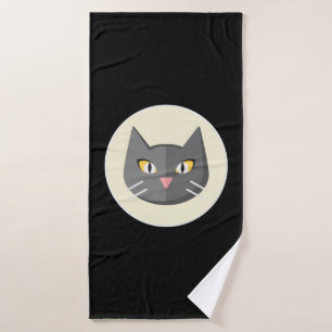 Black Cat Bath Towel