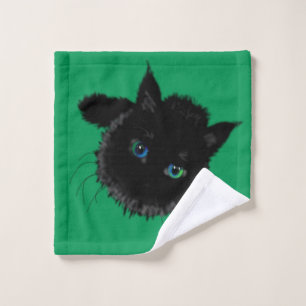 Black Cat Bath Towels Choose Colour