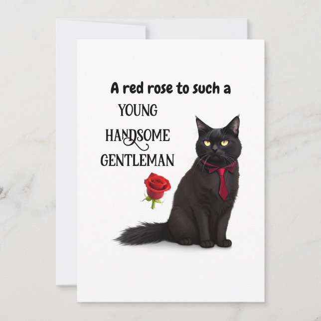 Black Cat Beautiful Best Dad Ever Fathers Day Card (Front)