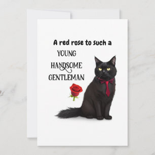 Black Cat Beautiful Best Dad Ever Fathers Day Card