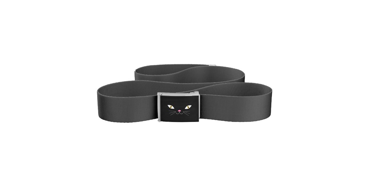 Black cat belt Zazzle