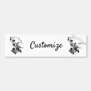 Black Cat Biker Babe Thunder_Cove  Bumper Sticker