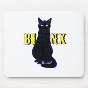 Black Cat Binx Halloween Gifts Party Mouse Mat