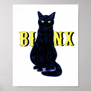 Black Cat Binx Halloween Gifts Party Poster