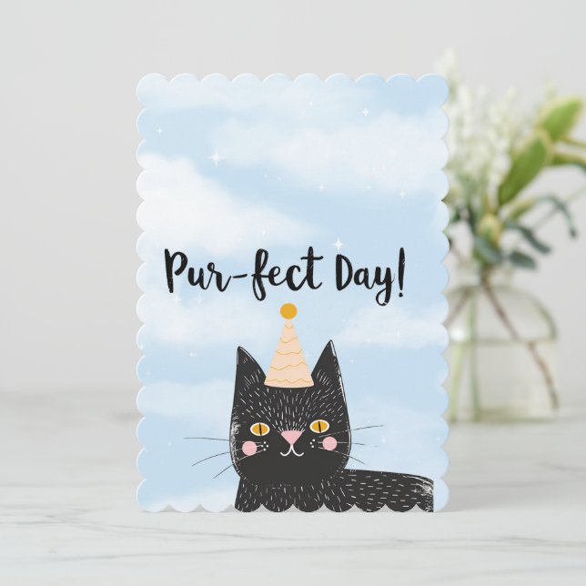 Black Cat Birthday Pur-fect Day (Standing Front)