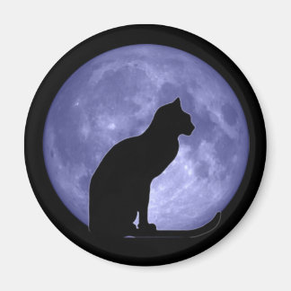 Black Cat Blue Moon Fridge magnet