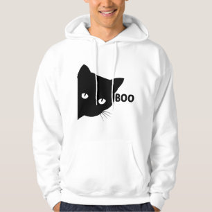 Black cat boo Halloween gift cats Hoodie
