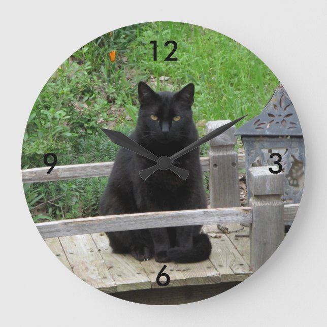 Black Cat Bridge Wall Clock (Front)