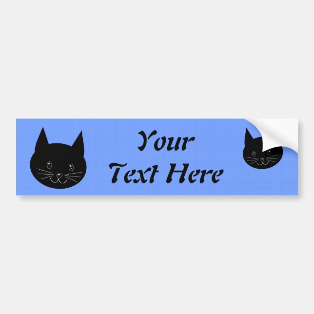 Black Cat Bumper Sticker (Front)