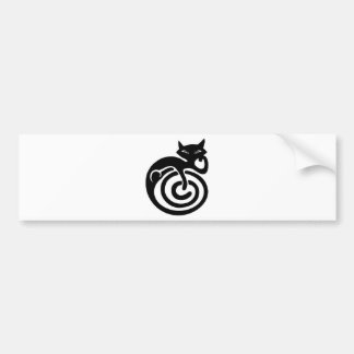 Black cat. bumper sticker