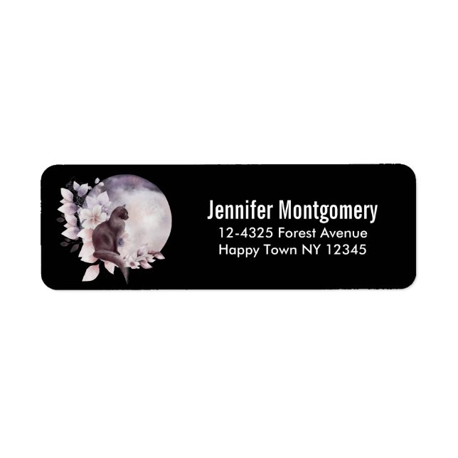 Black Cat by a Magical Full Moon (Front)