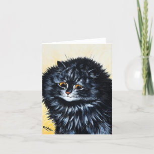 Black Cat by Louis Wain Thank You Card