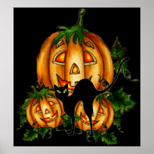 BLACK CAT by SHARON SHARPE Poster