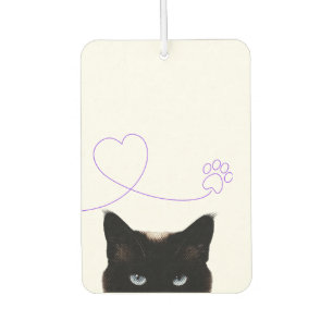 Black cat car air freshener