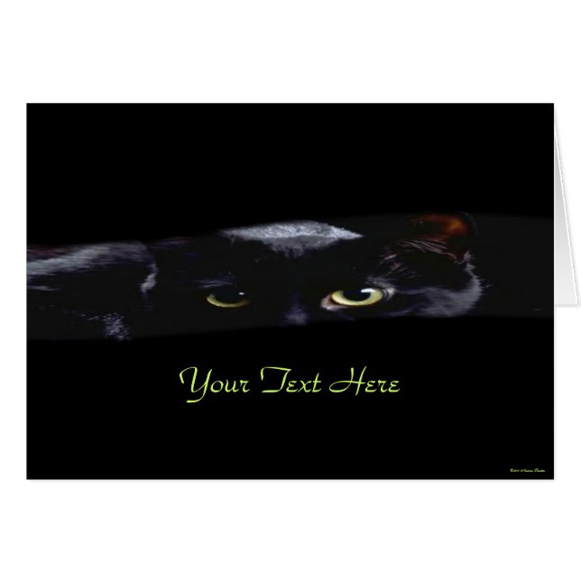 Black Cat Card (Front Horizontal)