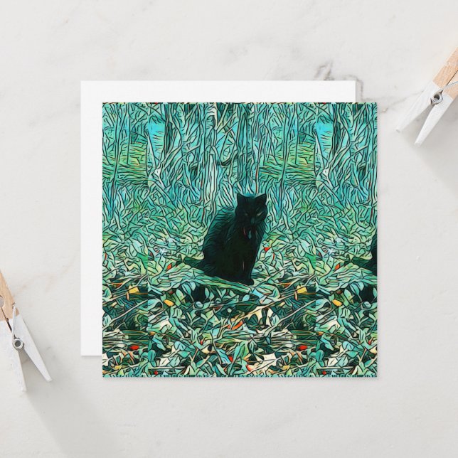 Black Cat Card (Front/Back In Situ)