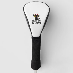 Black Cat Charm Halloween Golf Head Cover