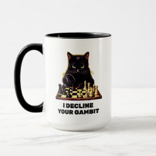 Black Cat Chess Master Mug