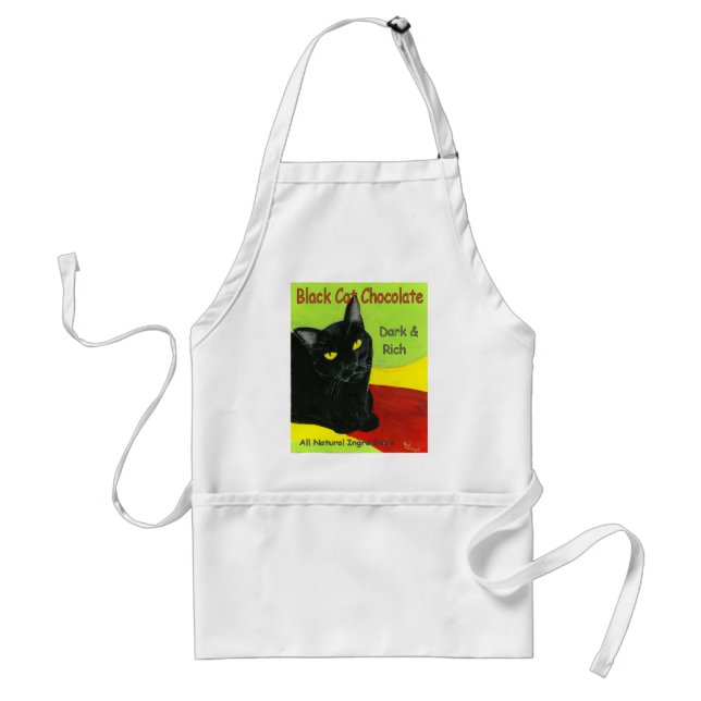 Black Cat Chocolate, Dark and Rich Standard Apron (Front)