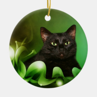 Black cat Christmas Ceramic Tree Decoration