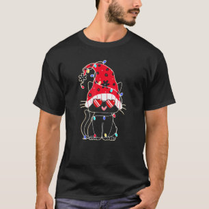 Black Cat Christmas Light   Cat   Christmas T-Shirt