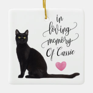 Black Cat Christmas Ornament In Memory Of Your Cat