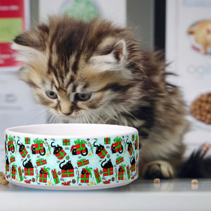 Black Cat Christmas Presents Bowl