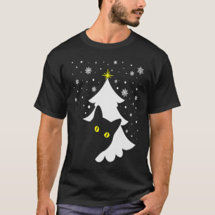 Black Cat Christmas Ree Pjs Xmas T-Shirt
