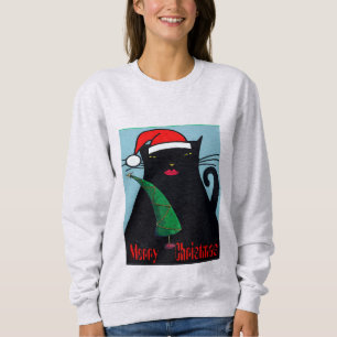 Black Cat Christmas Sweatshirt