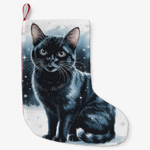Black Cat Christmas Xmas Stocking
