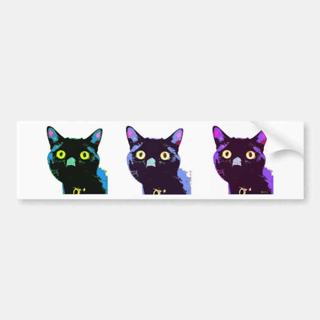 Black Cat Club bumper sticker (Front)