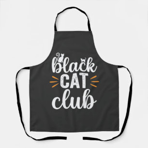 Black Cat Club Halloween Design Apron