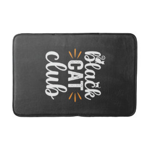 Black Cat Club Halloween Design Bath Mat
